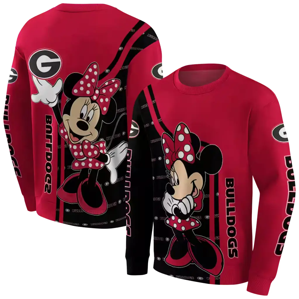 georgia bulldogs minnie mouse red hoodie premium grade georgia bulldogs minnie mouse red hoodie premium grade