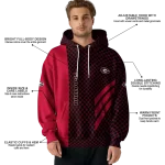 georgia bulldogs monogram pattern red hoodie best selling