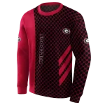 georgia bulldogs monogram pattern red hoodie best selling