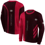 georgia bulldogs monogram pattern red hoodie best selling