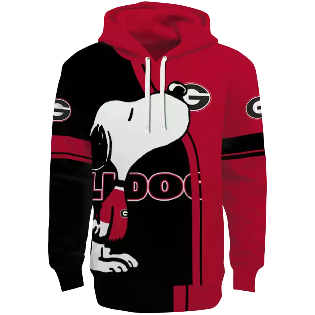 georgia bulldogs playful snoopy red hoodie best selling georgia bulldogs playful snoopy red hoodie best selling