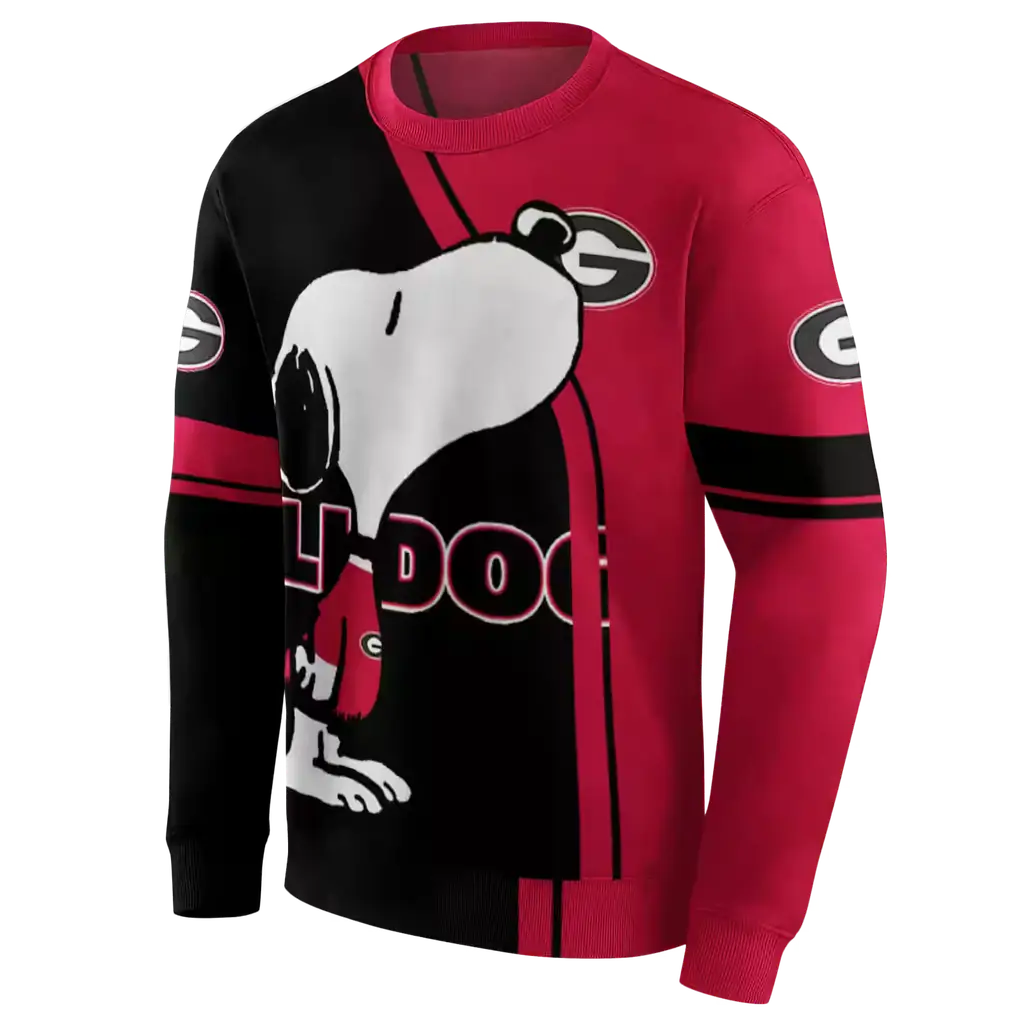 georgia bulldogs playful snoopy red hoodie new arrival georgia bulldogs playful snoopy red hoodie new arrival