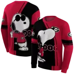 georgia bulldogs playful snoopy red hoodie best selling