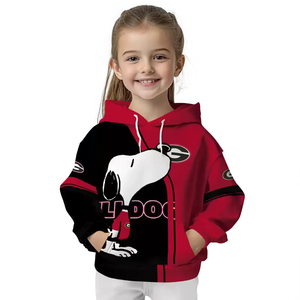 georgia bulldogs playful snoopy red hoodie top rated georgia bulldogs playful snoopy red hoodie top rated