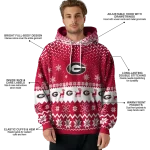 georgia bulldogs reindeer motif red hoodie best selling