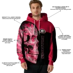 georgia bulldogs skull motif red black hoodie best selling