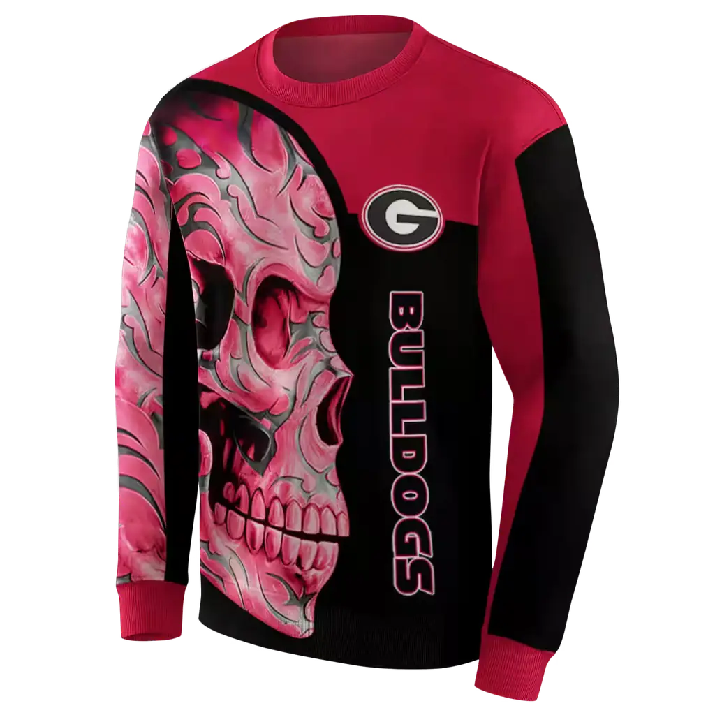 georgia bulldogs skull motif red black hoodie new arrival georgia bulldogs skull motif red black hoodie new arrival
