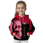 georgia bulldogs skull motif red black hoodie best selling