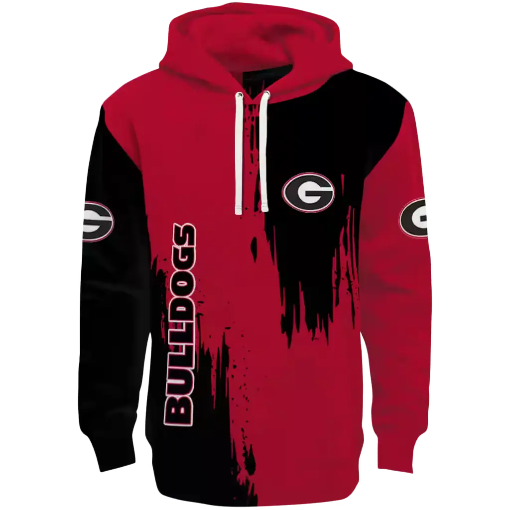 georgia bulldogs splatter effect red hoodie best selling georgia bulldogs splatter effect red hoodie best selling