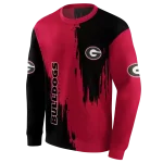 georgia bulldogs splatter effect red hoodie best selling