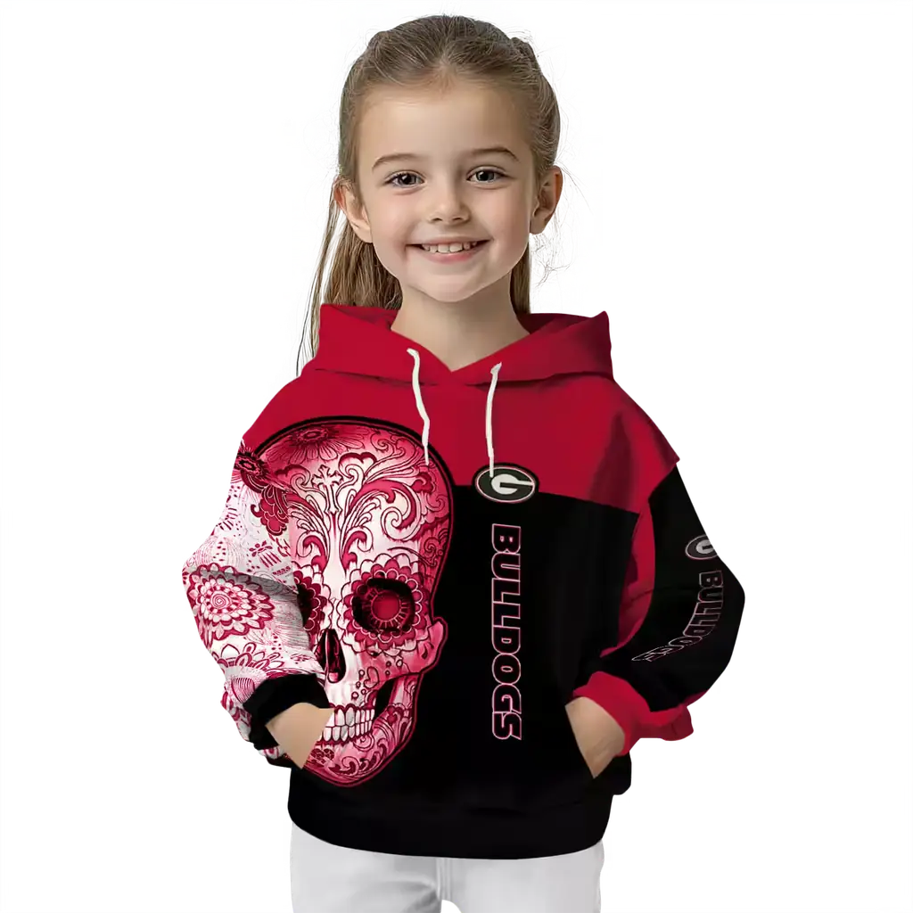 georgia bulldogs sugar skull red black hoodie top rated georgia bulldogs sugar skull red black hoodie top rated