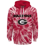 georgia bulldogs tie dye pattern red hoodie best selling