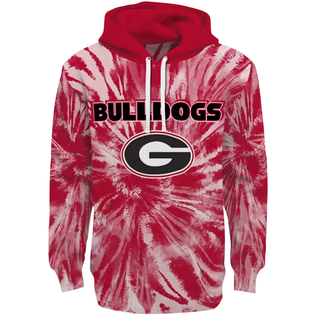 georgia bulldogs tie dye pattern red hoodie best selling georgia bulldogs tie dye pattern red hoodie best selling
