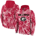 georgia bulldogs tie dye pattern red hoodie best selling