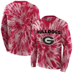 georgia bulldogs tie dye pattern red hoodie best selling