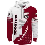 georgia bulldogs triangular pattern red white hoodie best selling