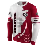 georgia bulldogs triangular pattern red white hoodie best selling