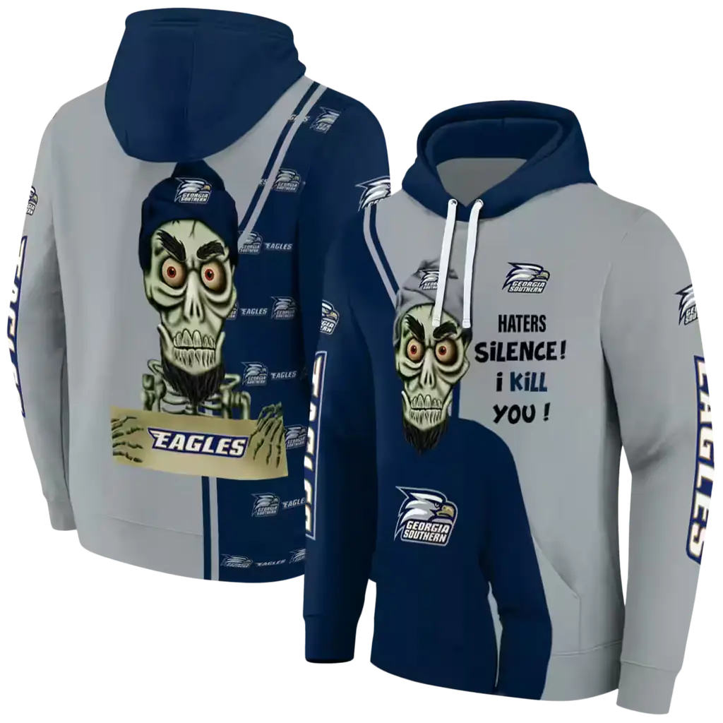 georgia southern eagles achmed skull blue hoodie fashion forward georgia southern eagles achmed skull blue hoodie fashion forward
