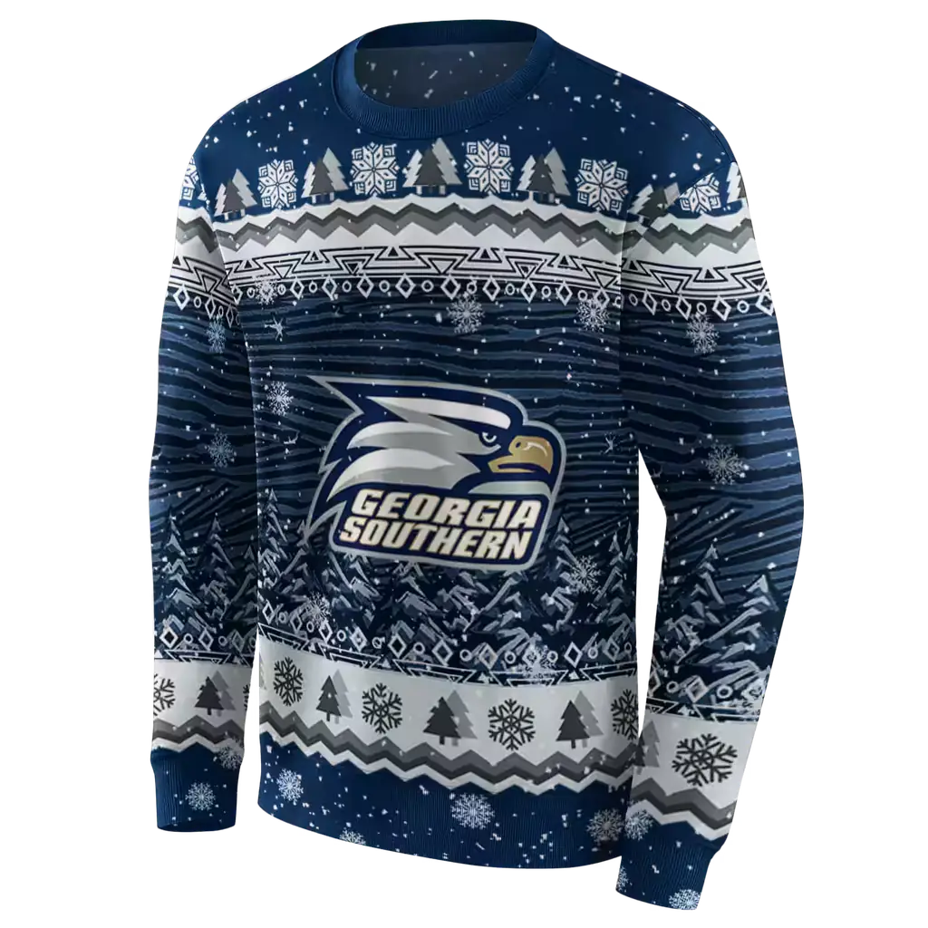 georgia southern eagles christmas trees blue hoodie new arrival georgia southern eagles christmas trees blue hoodie new arrival