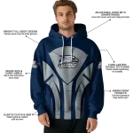 georgia southern eagles concentric lines blue black hoodie best selling