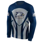 georgia southern eagles concentric lines blue black hoodie best selling