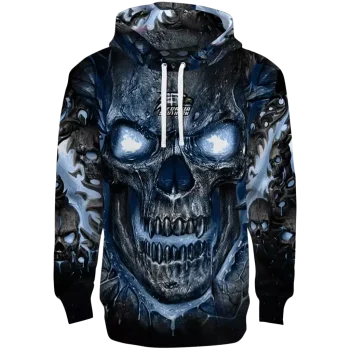 georgia southern eagles demonic skull blue black hoodie best selling