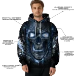 georgia southern eagles demonic skull blue black hoodie best selling