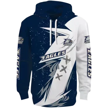 georgia southern eagles dynamic slash blue white hoodie best selling