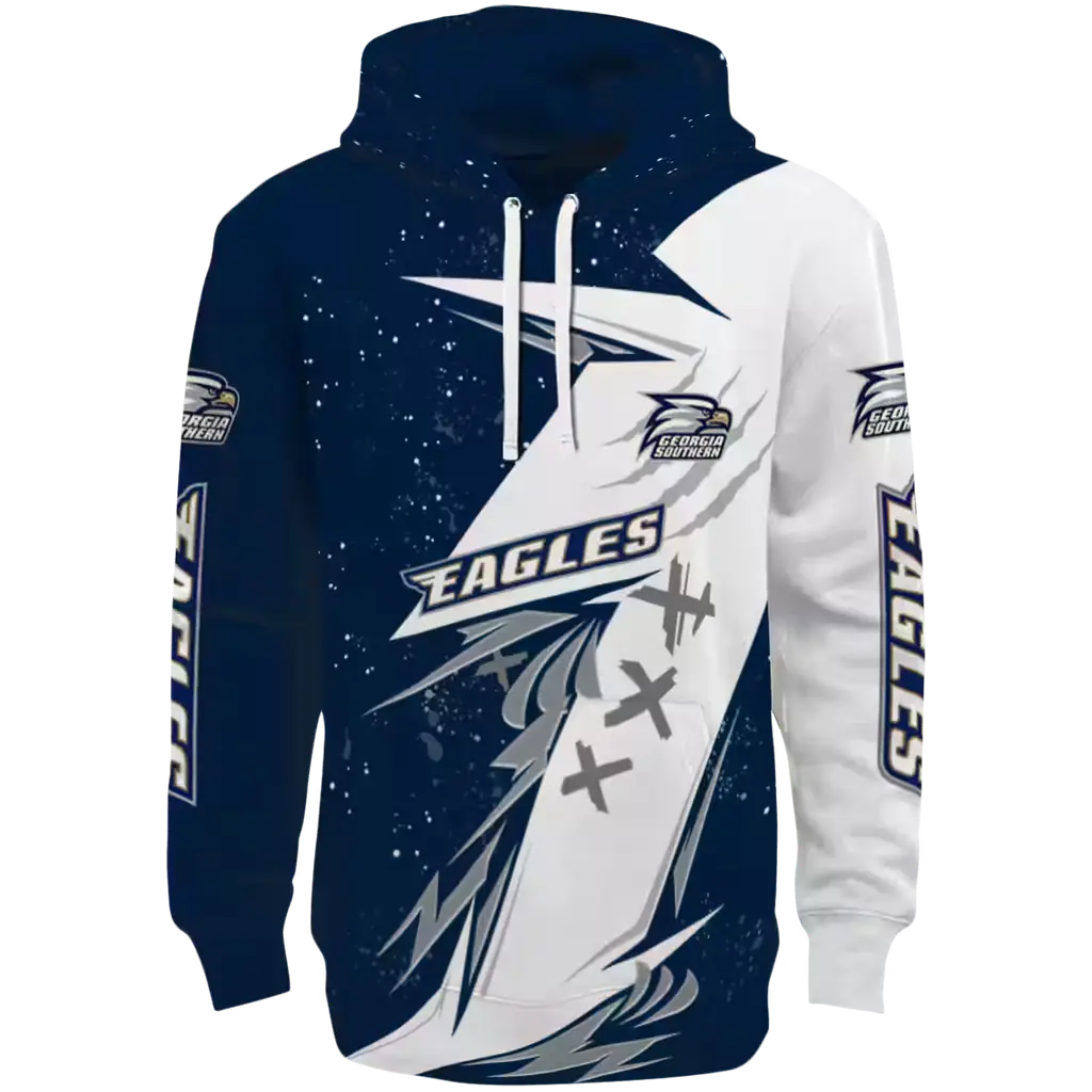 georgia southern eagles dynamic slash blue white hoodie best selling georgia southern eagles dynamic slash blue white hoodie best selling