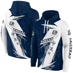 georgia southern eagles dynamic slash blue white hoodie best selling