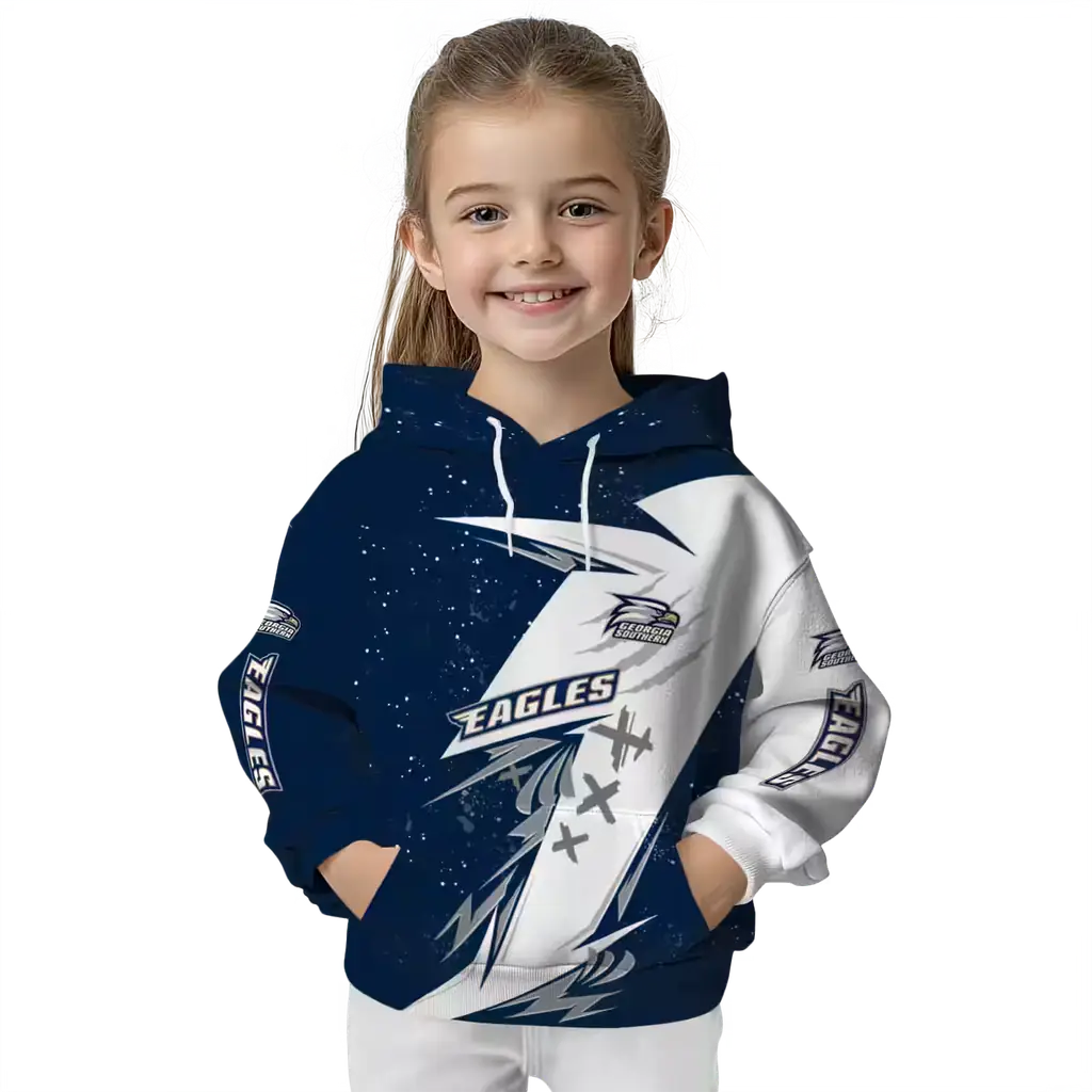 georgia southern eagles dynamic slash blue white hoodie top rated georgia southern eagles dynamic slash blue white hoodie top rated