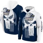 georgia southern eagles graphic punisher blue white hoodie best selling