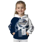 georgia southern eagles graphic punisher blue white hoodie best selling