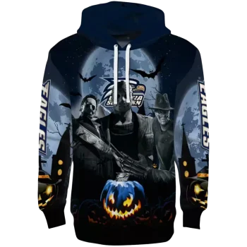 georgia southern eagles halloween vibes blue black hoodie best selling