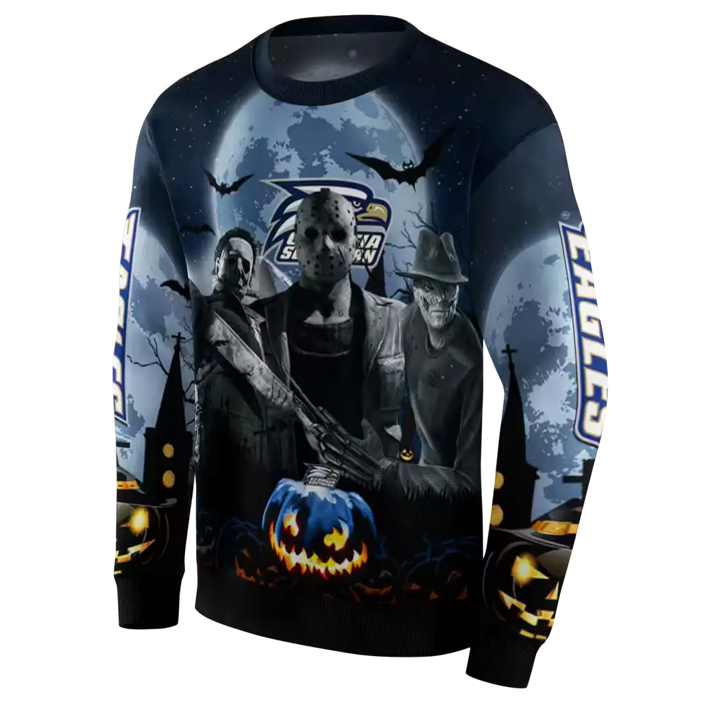 georgia southern eagles halloween vibes blue black hoodie new arrival georgia southern eagles halloween vibes blue black hoodie new arrival