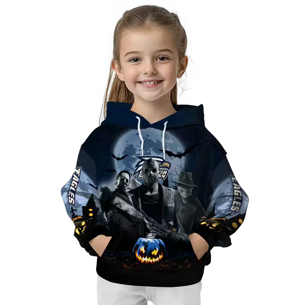 georgia southern eagles halloween vibes blue black hoodie top rated georgia southern eagles halloween vibes blue black hoodie top rated