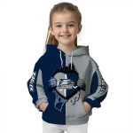 georgia southern eagles heartbeat graphic blue hoodie best selling