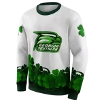 georgia southern eagles lucky motif white green hoodie best selling