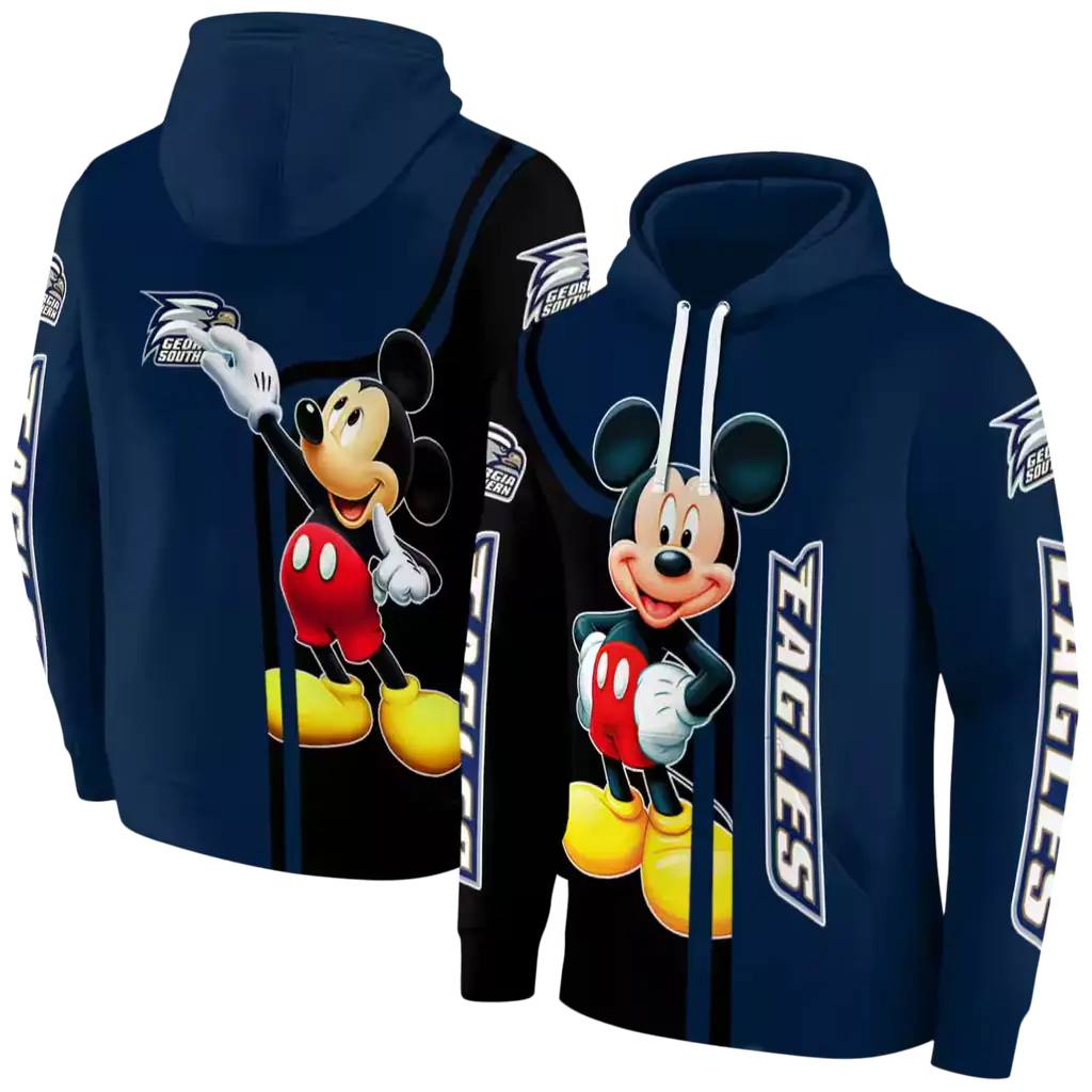 georgia southern eagles mickey mouse blue black hoodie fashion forward georgia southern eagles mickey mouse blue black hoodie fashion forward
