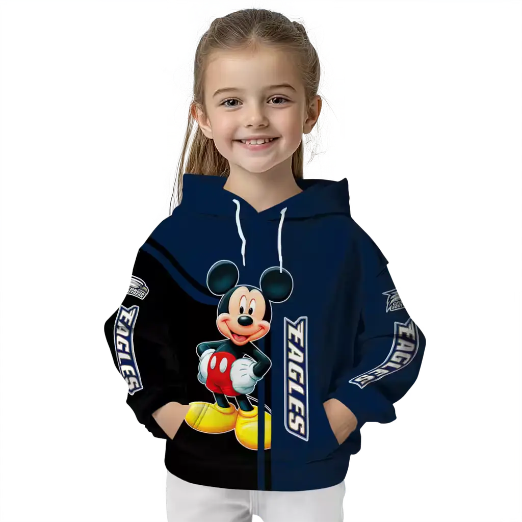georgia southern eagles mickey mouse blue black hoodie top rated georgia southern eagles mickey mouse blue black hoodie top rated
