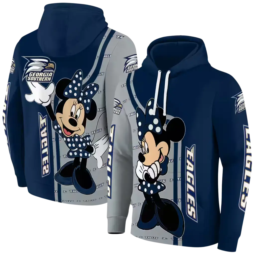 georgia southern eagles minnie mouse blue hoodie fashion forward georgia southern eagles minnie mouse blue hoodie fashion forward