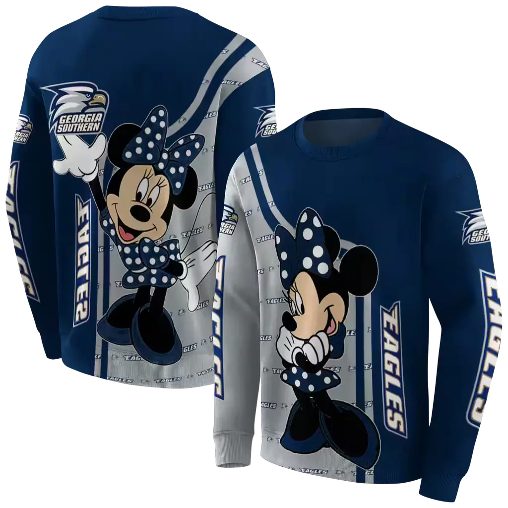 georgia southern eagles minnie mouse blue hoodie premium grade georgia southern eagles minnie mouse blue hoodie premium grade