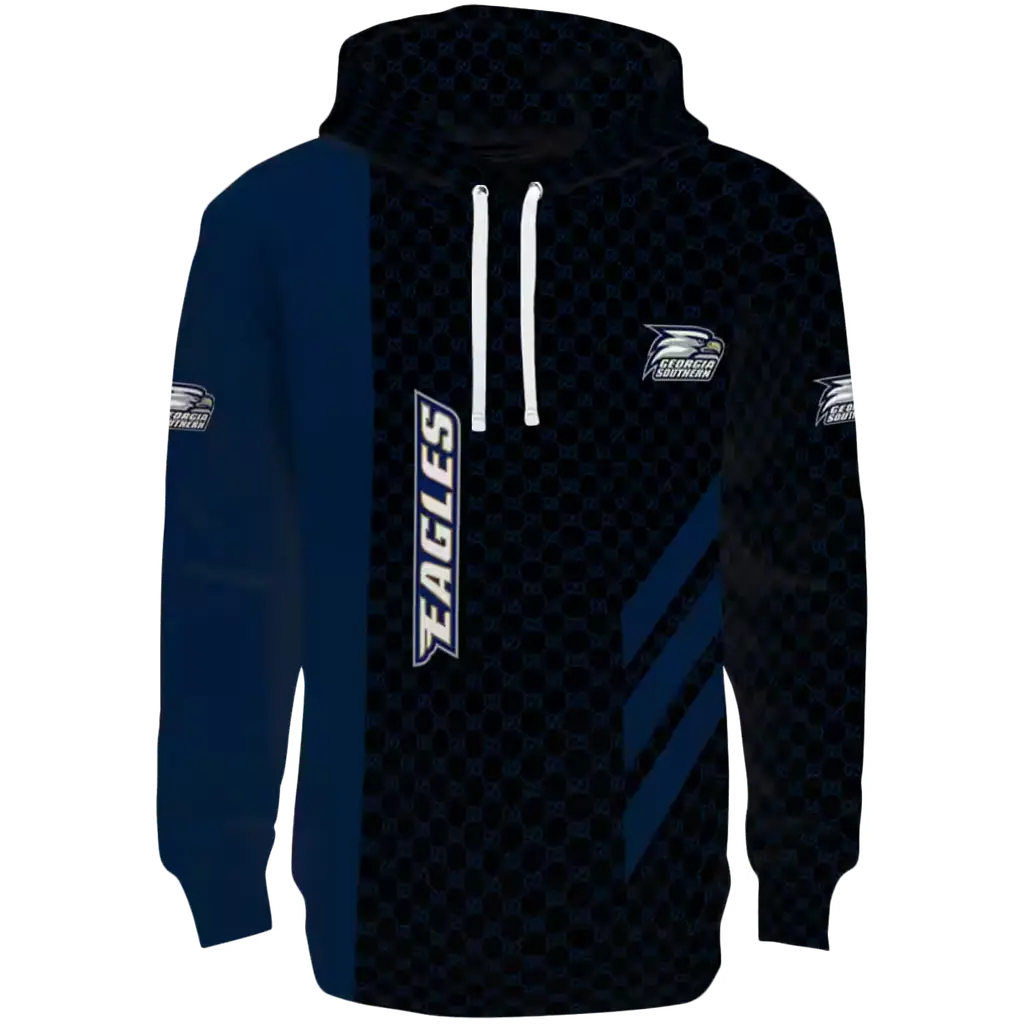 georgia southern eagles monogram pattern blue hoodie best selling georgia southern eagles monogram pattern blue hoodie best selling