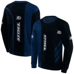 georgia southern eagles monogram pattern blue hoodie best selling