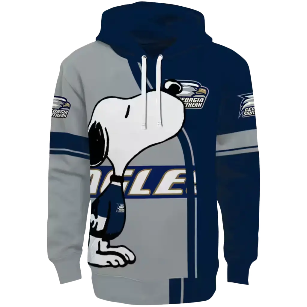 georgia southern eagles playful snoopy blue hoodie best selling georgia southern eagles playful snoopy blue hoodie best selling