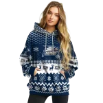 georgia southern eagles reindeer motif blue hoodie best selling