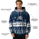 georgia southern eagles reindeer motif blue hoodie best selling
