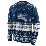 georgia southern eagles reindeer motif blue hoodie best selling