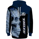 georgia southern eagles skull motif blue black hoodie best selling