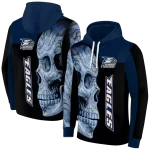 georgia southern eagles skull motif blue black hoodie best selling